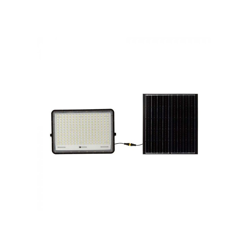 V Tac 30w Solcelle Projektør Led Sort, Inkl. Solcelle, Fjernbetjening, Indbygget Batteri, Ip65 Kulør : Neutral fra V-tac