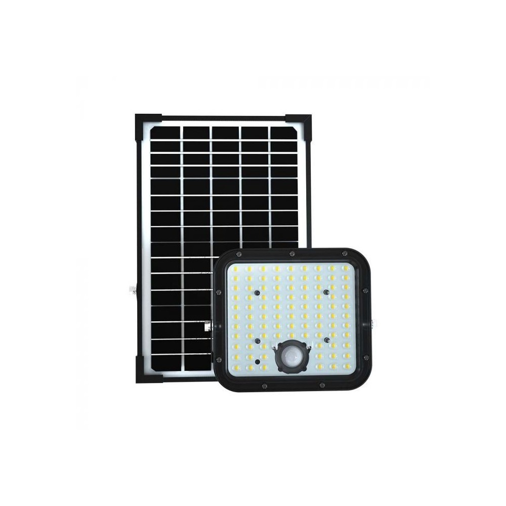 V Tac 30w Solcelle Projektør Led Sort, Inkl. Solcelle, Fjernbetjening, Indbygget Batteri, Ip65 Kulør : Neutral fra V-tac