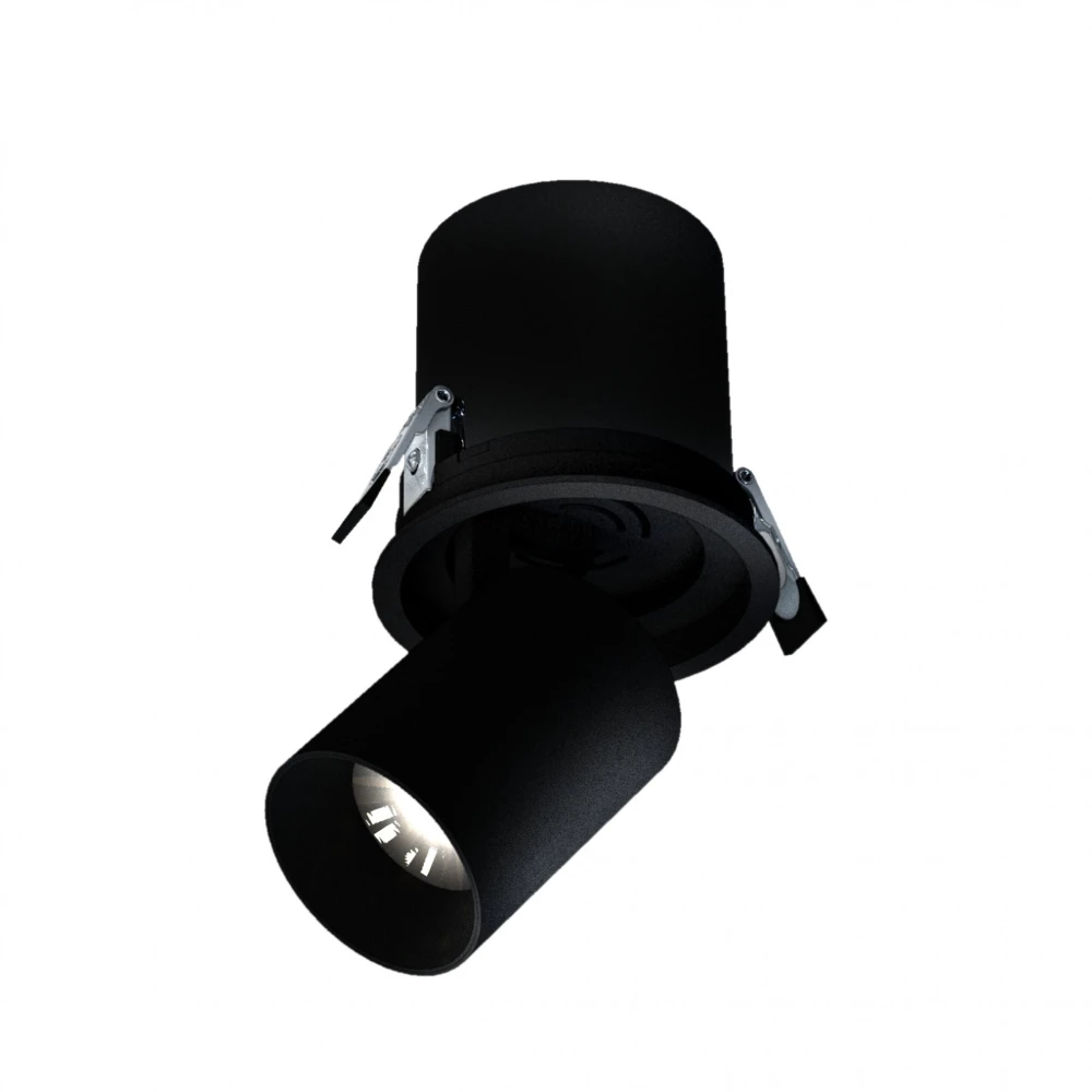 In Out Model M Indbygget Downlight, 12w 36° 100x110 Mm, Sort Uden Lyskilde fra Spectrum