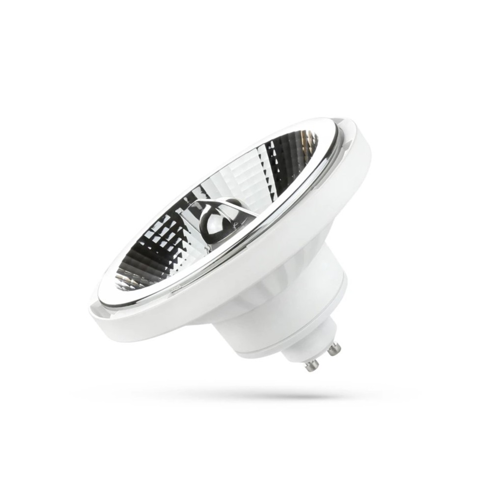 10w Hvid Led Spot   Ar111, Dæmpbar, Gu10, 20°, 230v, 3000k   Dæmpbar : Dæmpbar, Kulør : Varm fra Spectrum