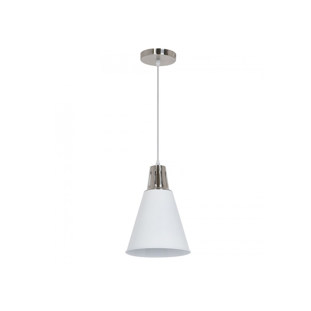 V Tac Moderne Pendellampe   Krom + Hvid Sandblæst, ø22 Cm, E27 fra V-tac