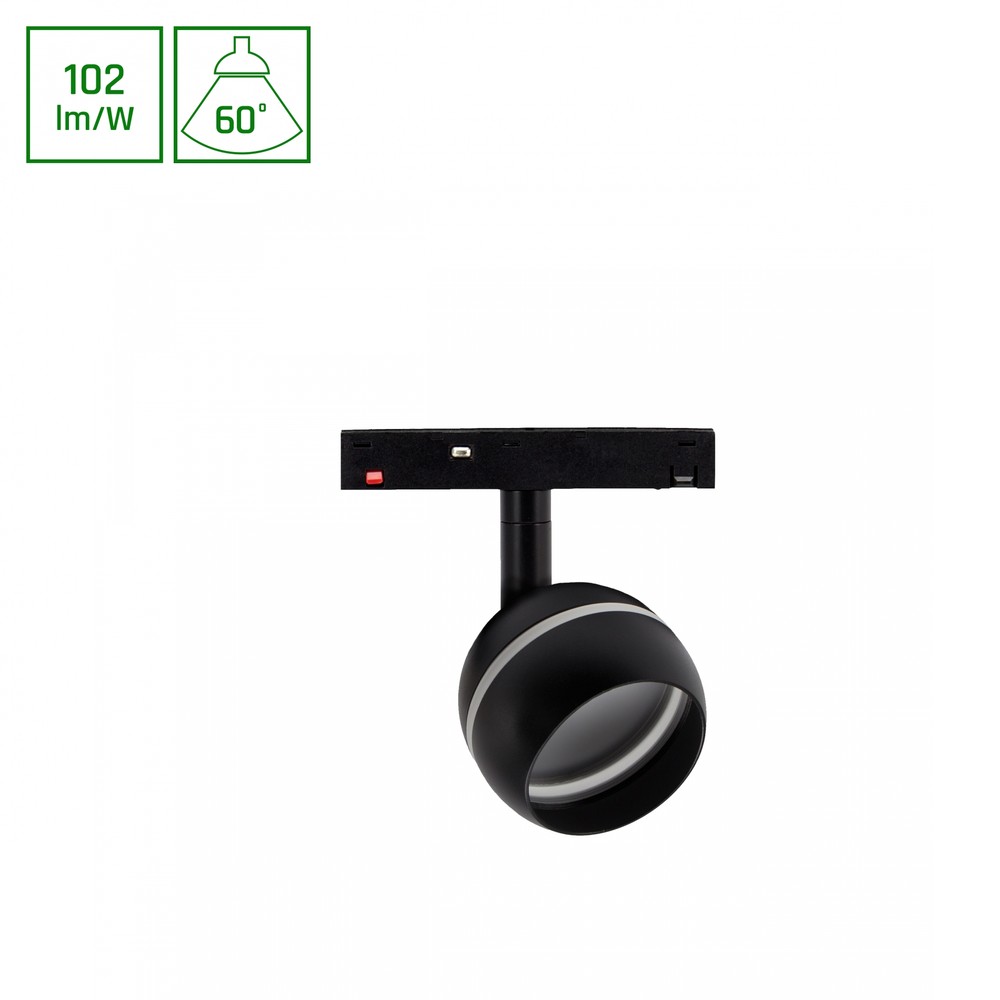 System Shift Basic Globe Ring Kugle Lampen, 90mm, 10w, 2700k, Sort Dæmpbar : Ikke Dæmpbar, Kulør : Varm fra Spectrum