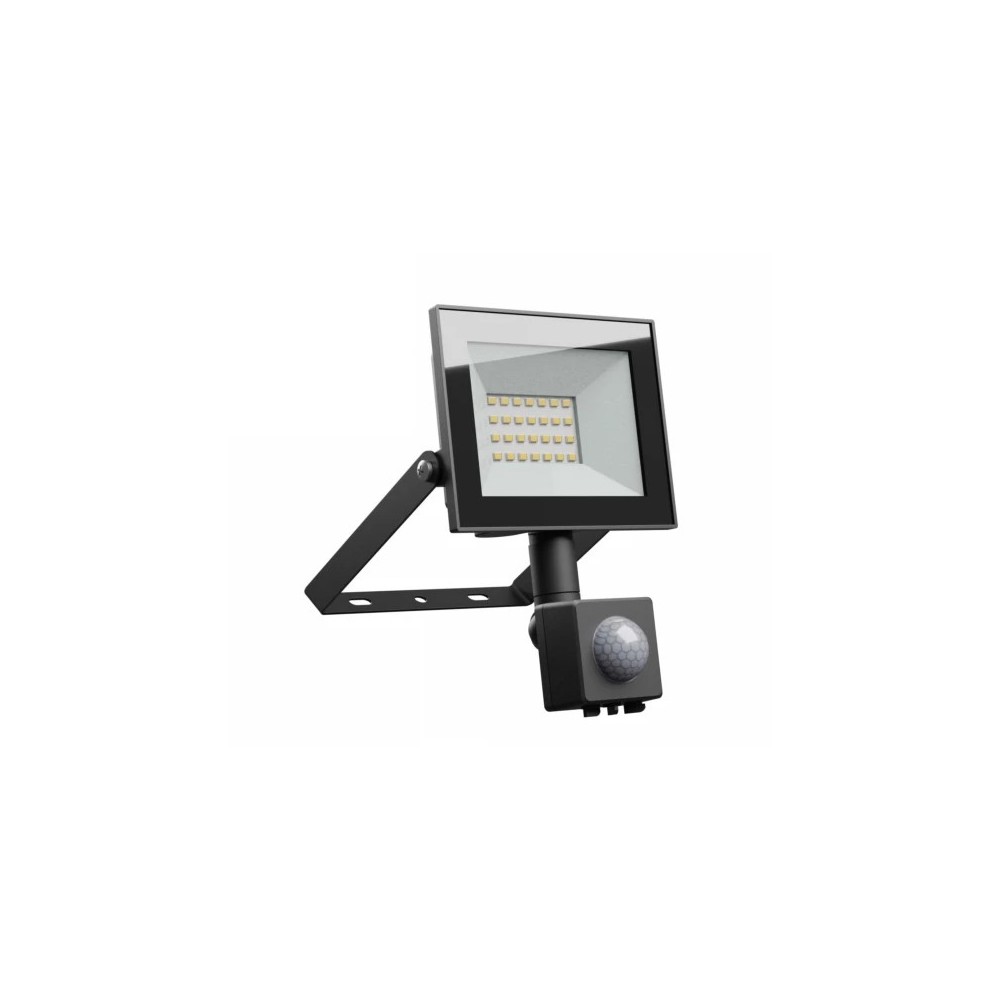 20w Sensor Projektør Noctis Lux 4 Sort, Pir Sensor, Ip44, 230v, Dæmpbar : Ikke Dæmpbar, Kulør : Varm fra Spectrum