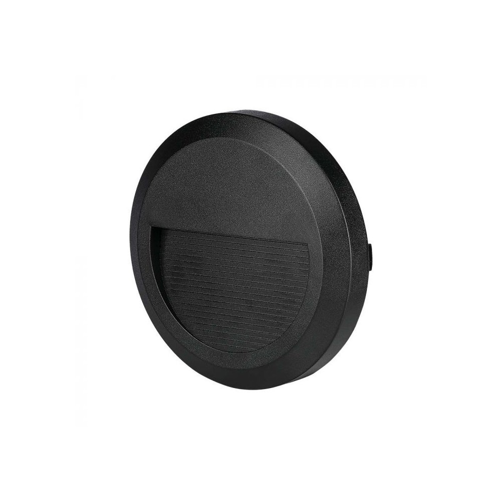 V Tac 2w Led Trappebelysning   Sort, Til Påbygning, Ip65 Udendørs, 230v   Dæmpbar : Ikke Dæmpbar, Kulør : Varm fra V-tac