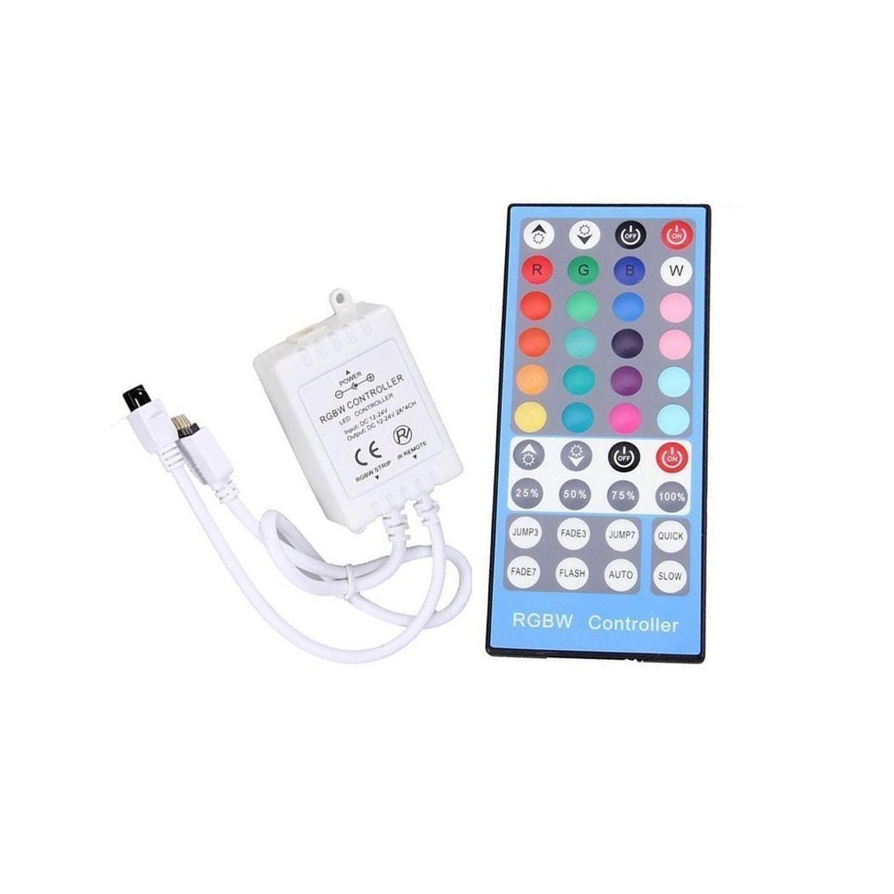 Rgb+ww Controller Med Fjernbetjening Passer Kun Til Rgb+ww Strip, Infrarød, 12v (96w), 24v (192w) fra V-tac
