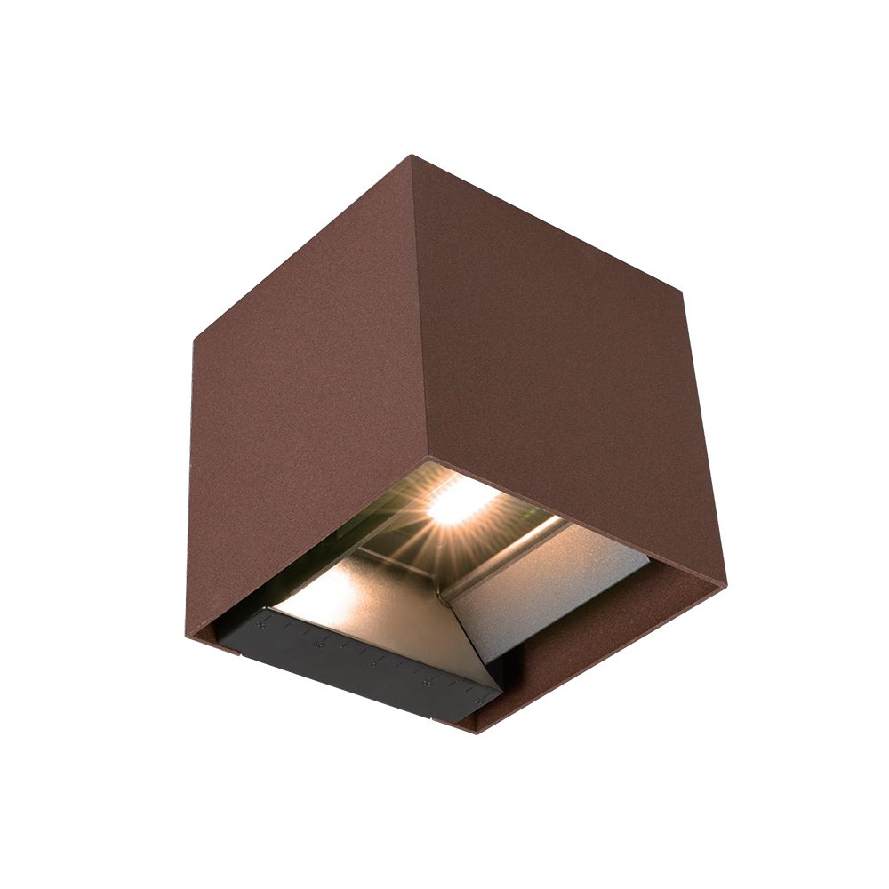 9w Corten Solcelle Væglampe Cob, Pir Sensor, 4000k, Corten, Ip65 Kulør : Neutral fra V-tac