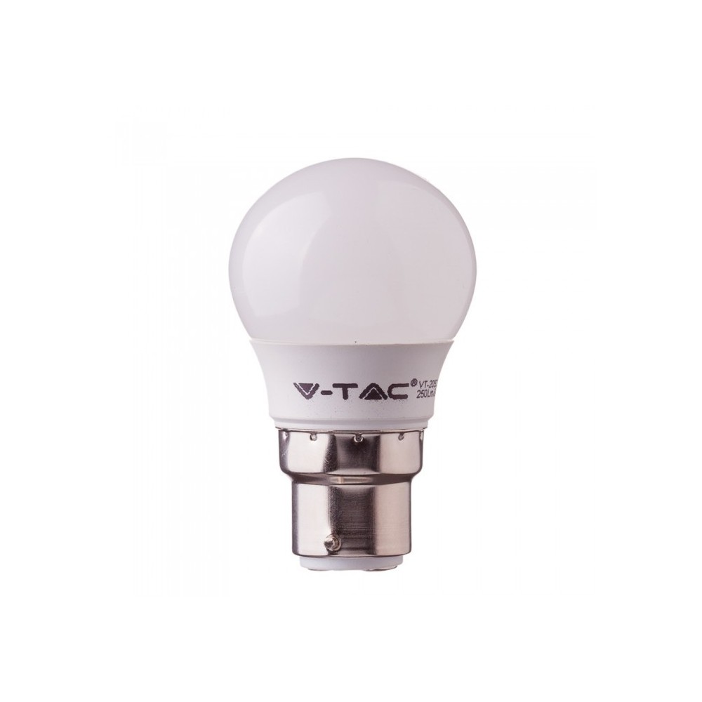 V Tac 5,5w Led Pære   Samsung Led Chip, G45, B22   Dæmpbar : Ikke Dæmpbar, Kulør : Varm fra V-tac