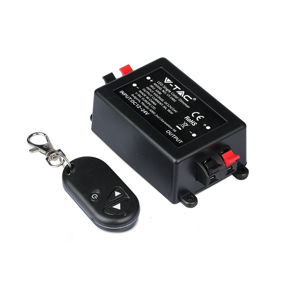 Trådløs Dæmper Med Fjernbetjening Rf Trådløs, Memory Funktion, 12v 24v (96w 192w) fra V-tac