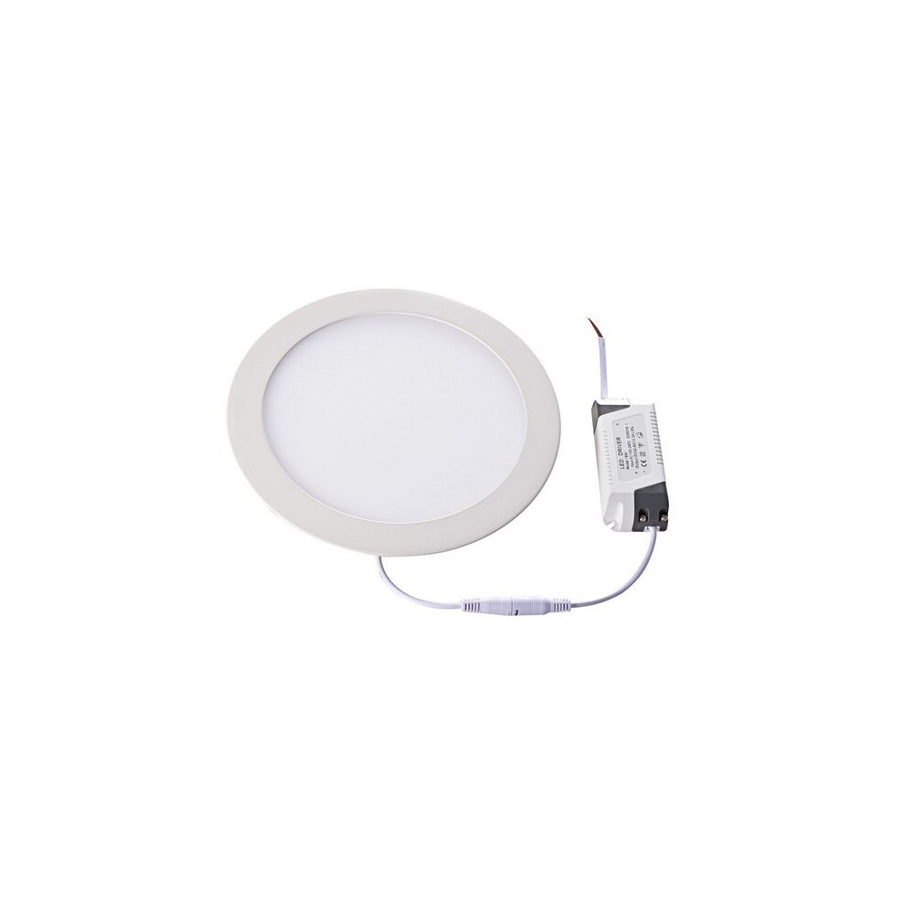 11w Led Indbygningspanel   Hul: ø18 Cm, Mål: ø20 Cm, 230v   Dæmpbar : Dæmpbar, Kulør : Varm fra Ledlife