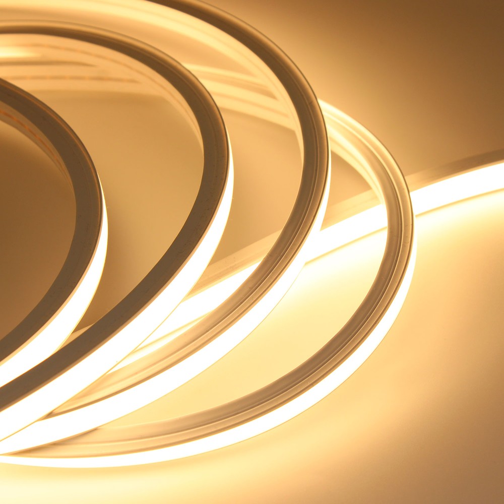 10m Anycut Neon Flex 10x10 Varm Hvid Led Strip   10w M, 24v, Ingen Klippeafstand   Kulør : Varm fra Ledlife