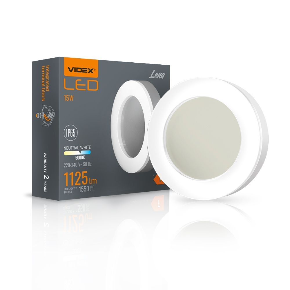 Lena Væglampe 15w   Neutral Hvid, 230v, 1550lm   Kulør : Neutral fra Videx