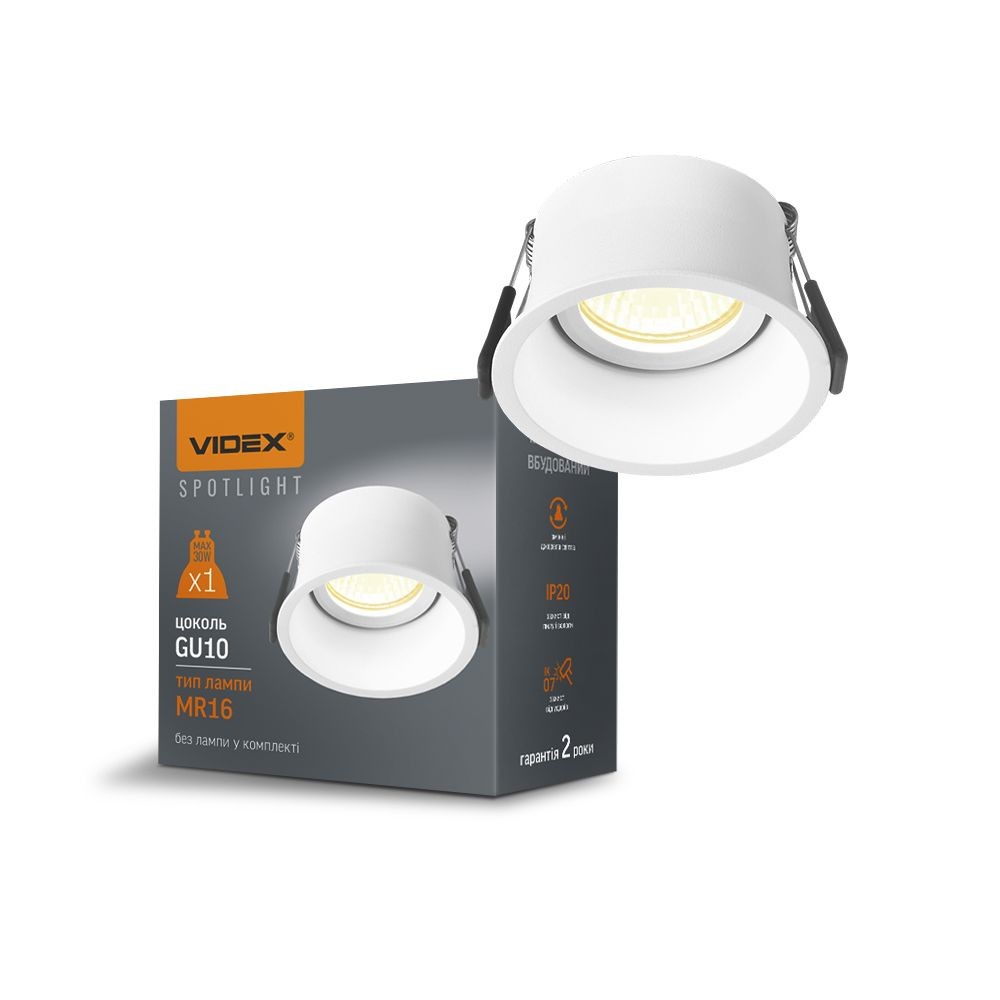 Indbygget Spotlampe   Spænding: 230v, Forbrug: Max 30 fra Videx