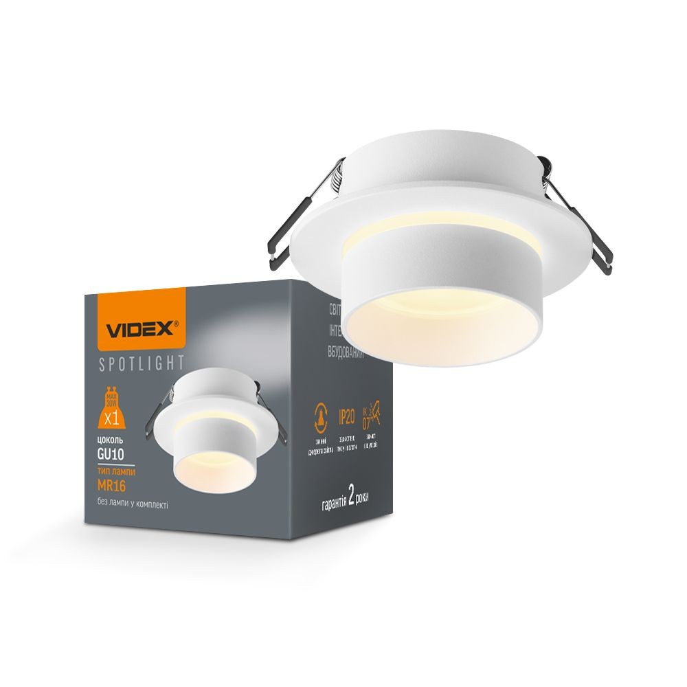 Indbygget Spotlampe   Spænding: 230v, Forbrug: Max 30 fra Videx