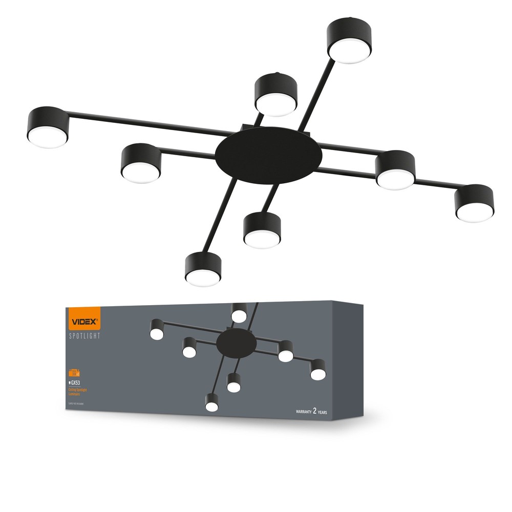 Loftspotarmatur Gx53 Max 8x30w, 230v fra Videx