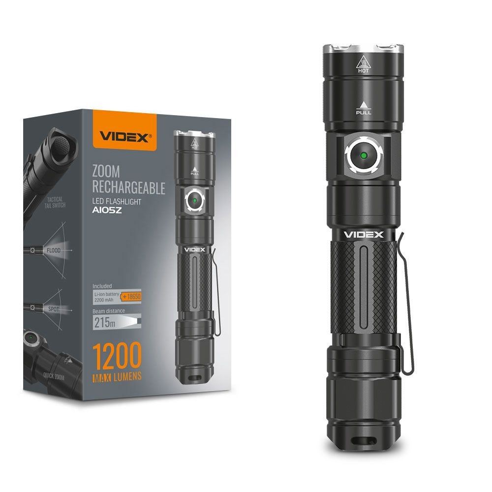 Led Lommelygte   Bærbar, 5000k, Lysstyrke 1200lm, Forbrug 10w   Kulør : Neutral fra Videx