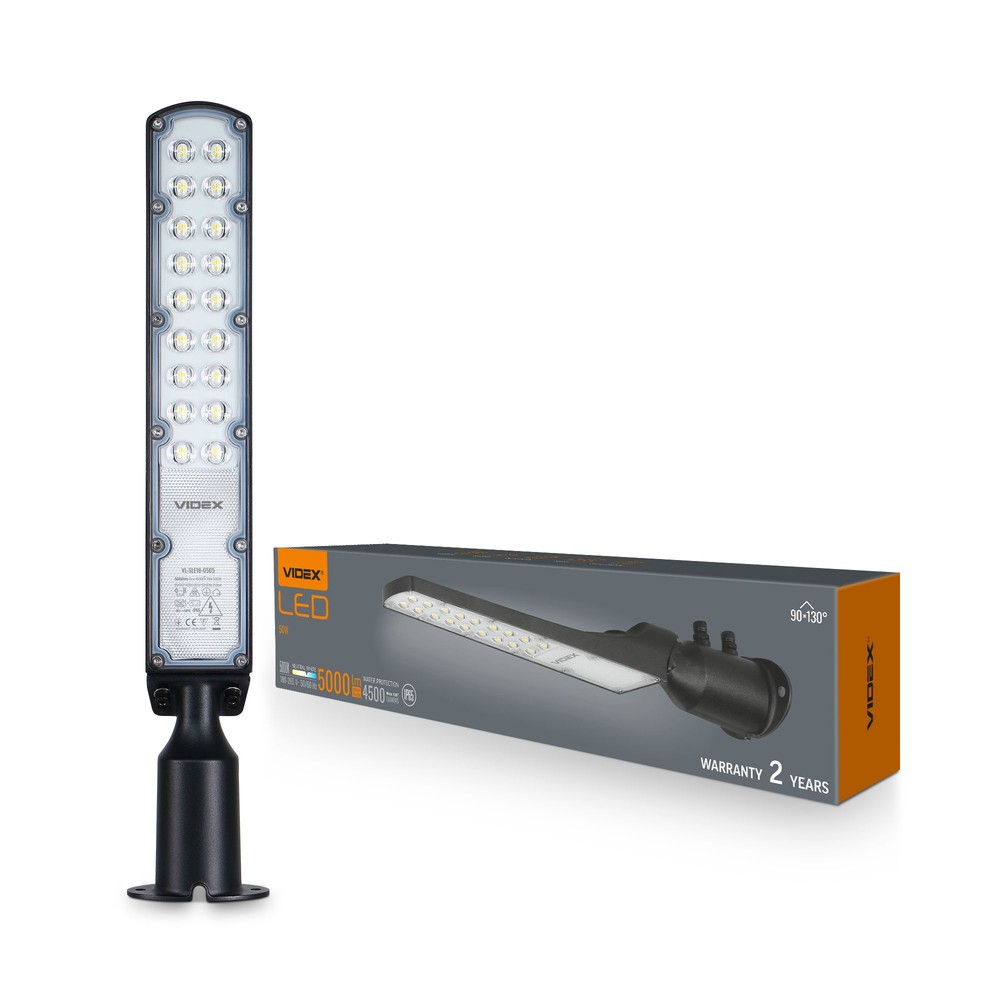 Sle18 Gadelampe 50w Led, Ip65, 5000k, 220v, Spænding: 230v, Lysstyrke: 4500, Forbrug: 50 Kulør : Neutral fra Videx