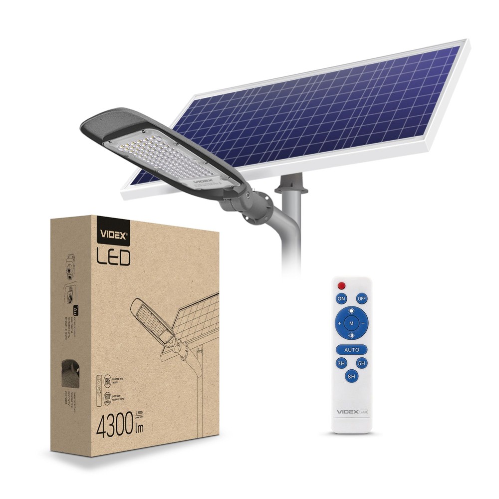 Led Solcelle Gadelampe   Lysstyrke: 4300   Kulør : Neutral fra Videx