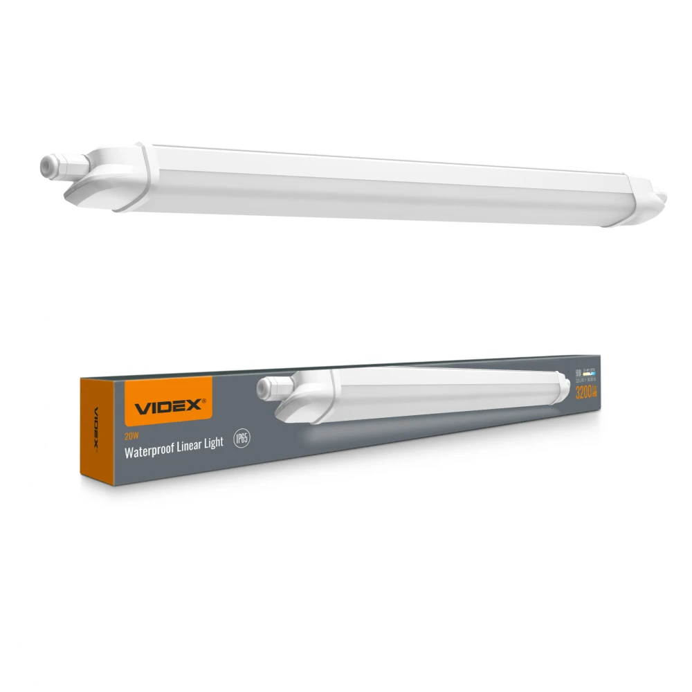 60 Cm Led Lineær Lampe 20w   Ip65, 5000k, Hvid, Sammenkoblingsbar   Kulør : Neutral fra Videx