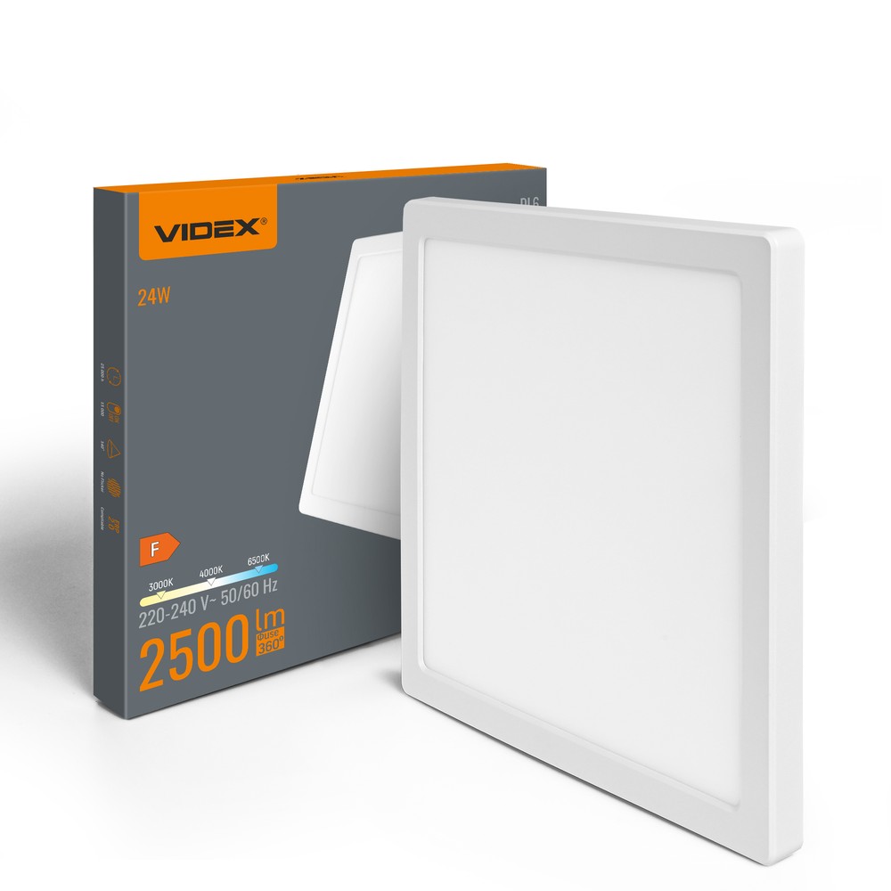 Dl6s Loftlampe 24w   Led, Varm Hvid, Neutral, 6500k, 220v, Hvid   Kulør : Neutral fra Videx