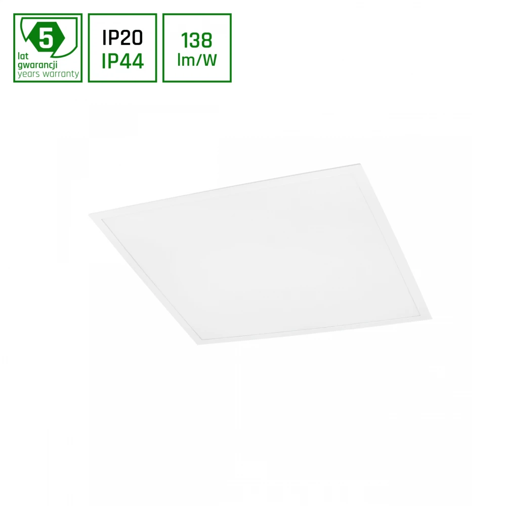 600x600x32 Algine Panel 40w Kold Hvid, 230v, 120°, Ip44 Ip20, Hvid Dæmpbar : Ikke Dæmpbar, Kulør : Kold fra Spectrum
