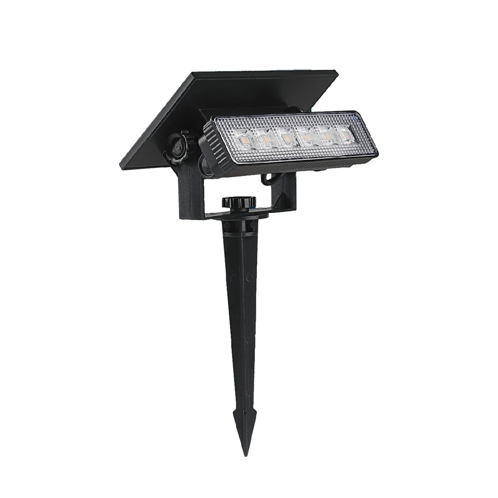 0,9w Vt 41009 Led Vægmonteret Lampe   Mini, Spidssolcelle, 2 I 1, 3000k, Sort, Ip65   Kulør : Varm fra V-tac