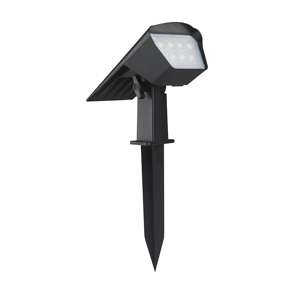 Vt 10183 Led 1.3w Solcelledrevet, 2 I 1 Spyd Væglampe, Cct 3 I 1, Sort, Ip65 Kulør : 3 I 1 fra V-tac