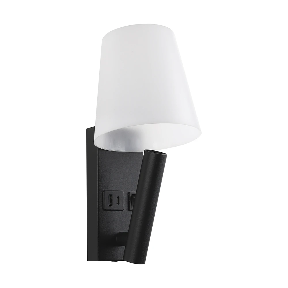 Vt 88062 Led 2w   Sengelampe I Aluminium Og Pc Med Cree Chip 3000k Sort Hus Ip20   Kulør : Varm fra V-tac