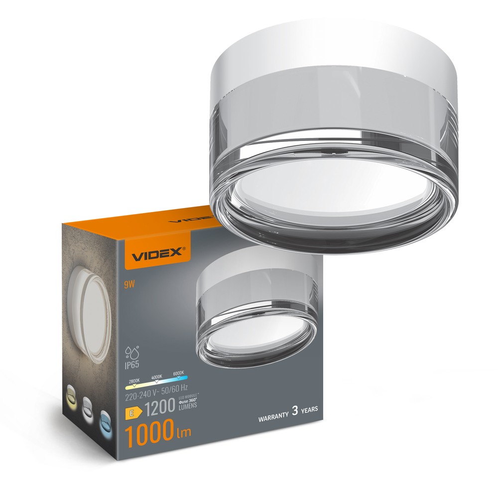 Bhd01 Led Armatur 9w   Væg  Og Loftmonteret, 2800 4000k, Kold Hvid   Kulør : Neutral fra Videx