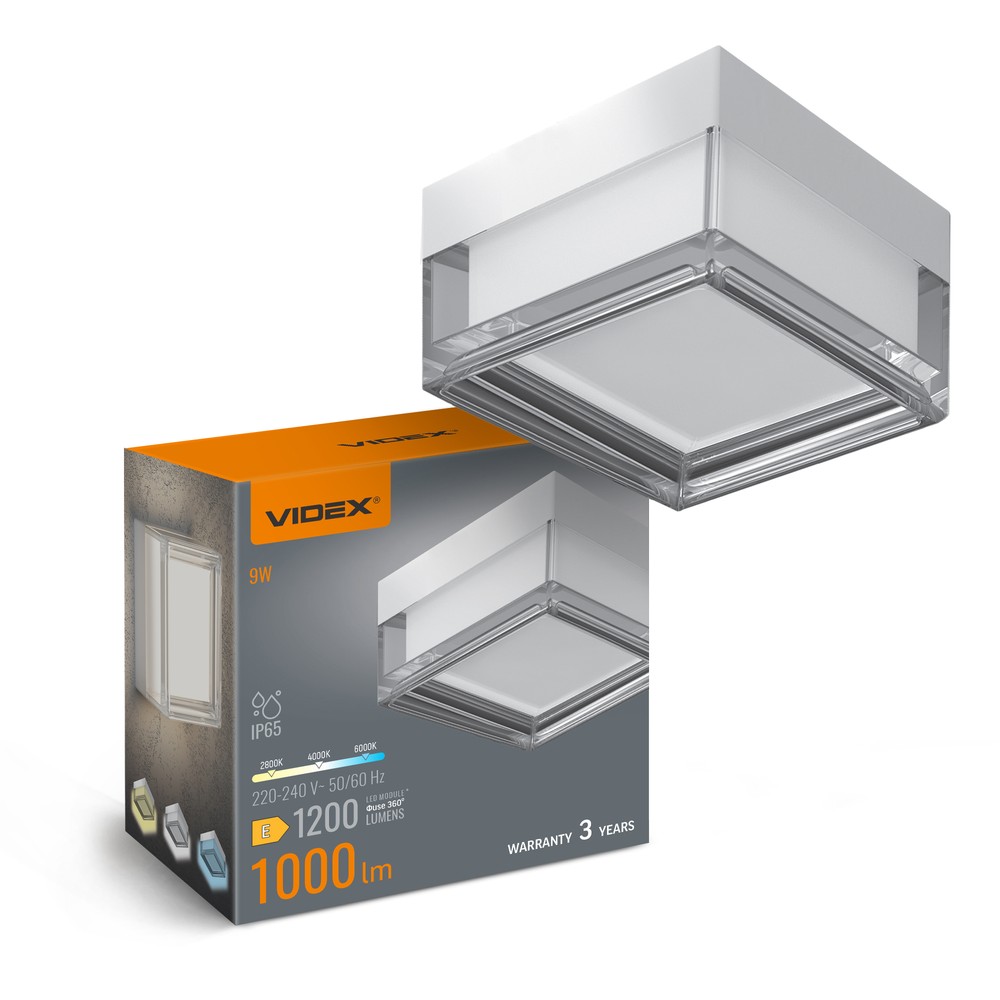 Bhd02 Led Armatur 9w   Væg  Og Loftmonteret, 2800 4000k, Kold Hvid   Kulør : Neutral fra Videx