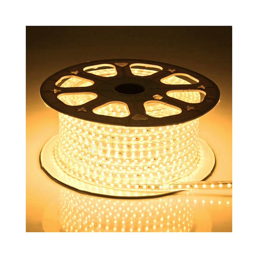 5 M. Vandtæt Led Strip (type Q) 230v, Ip67, 120 Led, 6w Pr. Meter Forpakning : Længere Stykke (antal X 5m.), Kulør : Varm fra Ledlife