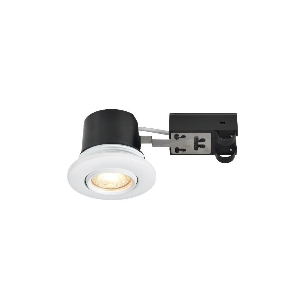 Nordlux Indbygningsspot Umberto   Gu10, Mat Hvid, Ip44, Godkendt I Isolering fra Nordtronic