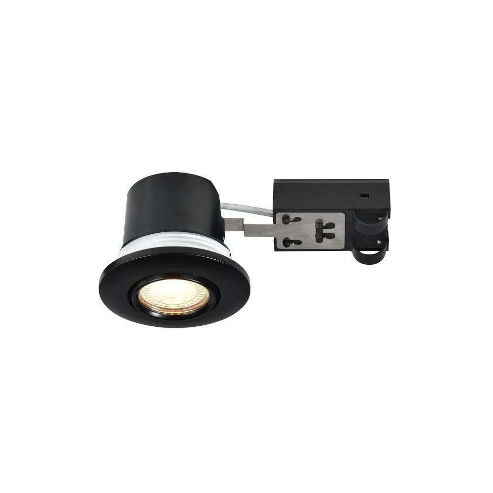 Nordlux Indbygningsspot Umberto   Gu10, Sort, Ip44, Godkendt I Isolering fra Nordtronic