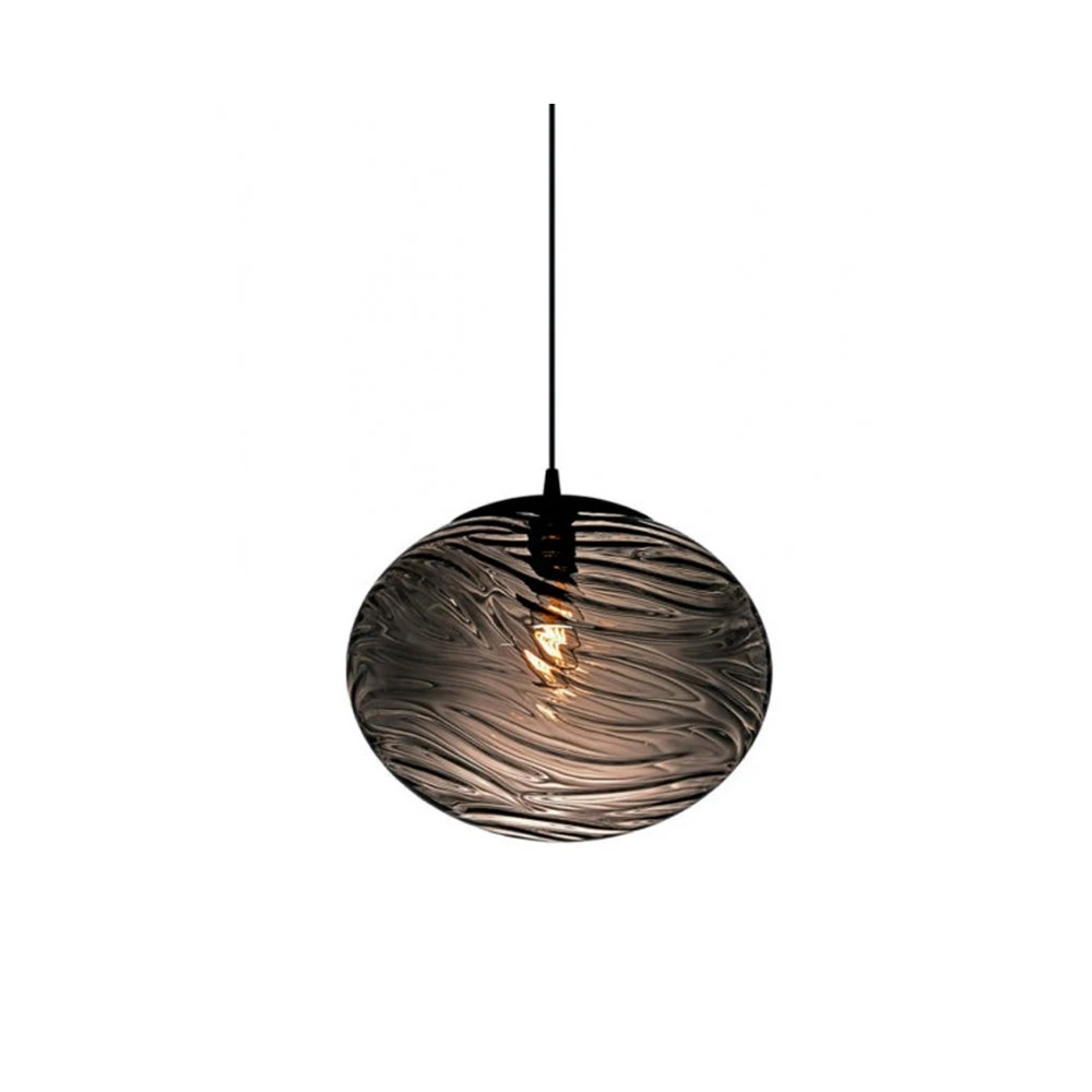 Handmade Pendel ø38, Røget Glas fra Halo Design