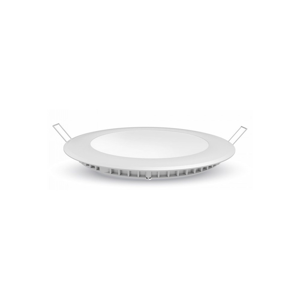 12w ø17cm Led Indbygningspanel Hul: ø15,5 Cm, Mål: ø17 Cm Dæmpbar : Ikke Dæmpbar, Kulør : Varm fra V-tac