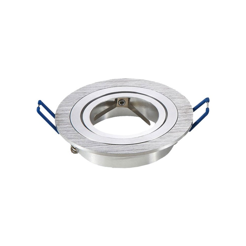 Mr16 Eller Gu10 Downlight Kit Uden Lyskilde, Børstet Aluminium, Hul: ø7,5 Cm, Mål: ø9,1 Cm Fatning : Uden Fatning fra V-tac