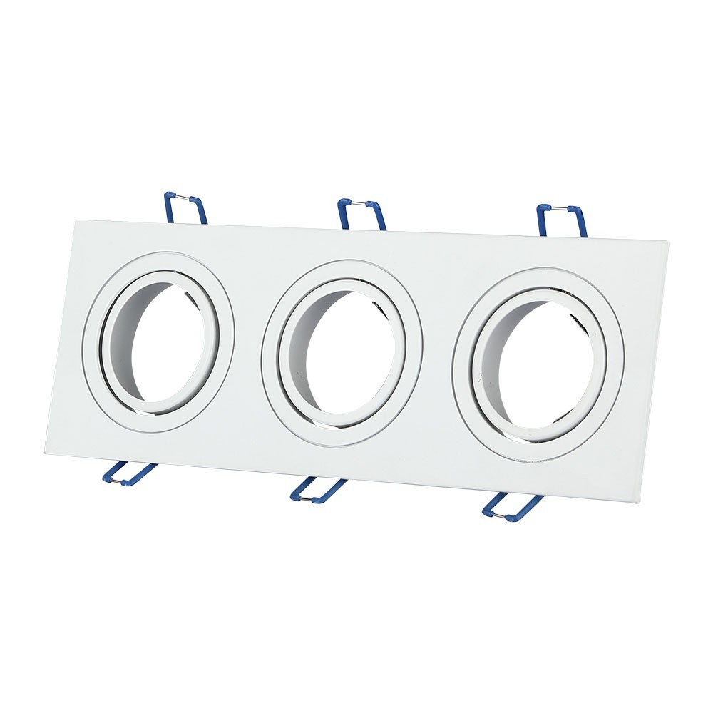 3 Lampe Gu10 Firkantet Hvid fra V-tac