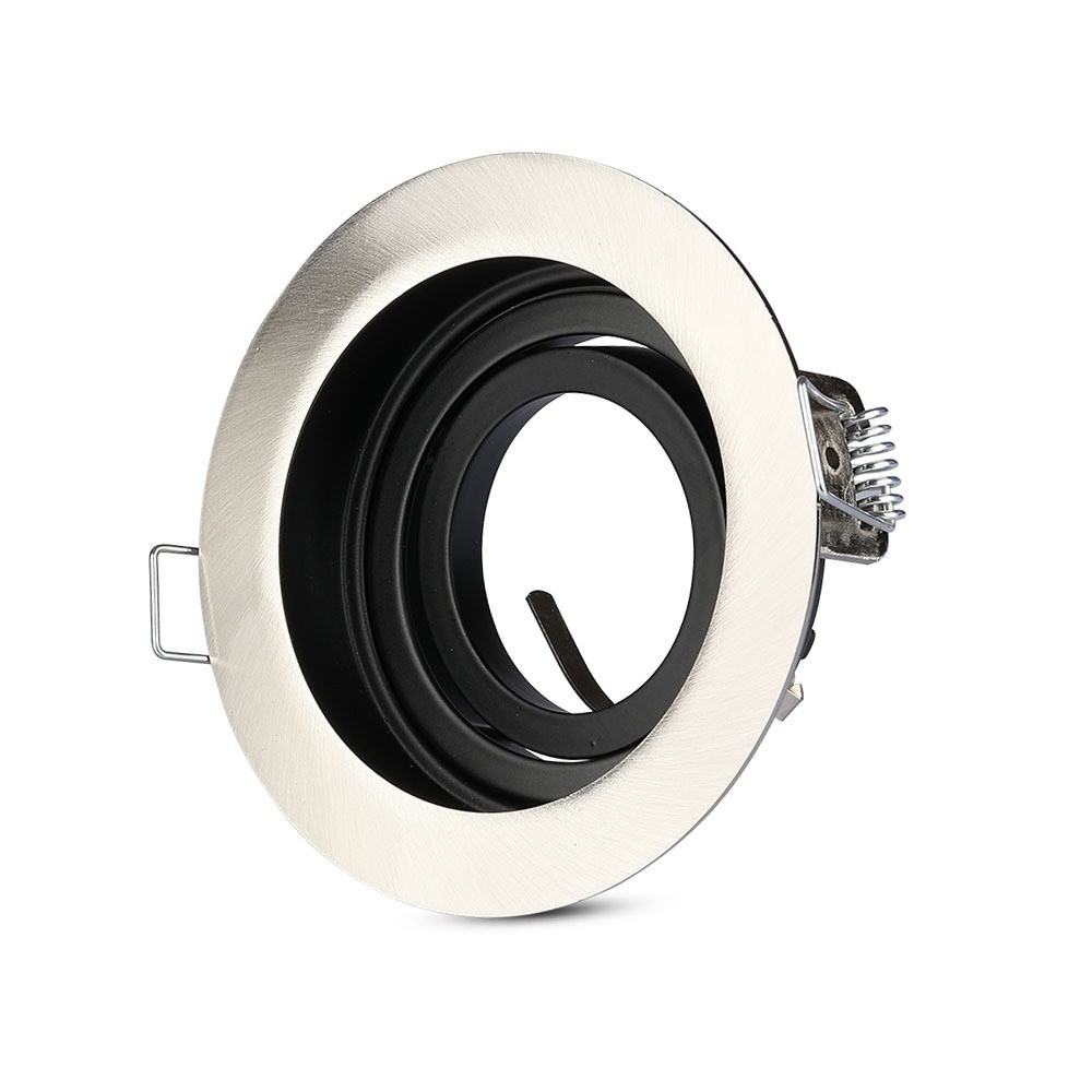Gu10 Lampe, Runde, Satin Nikkel fra V-tac