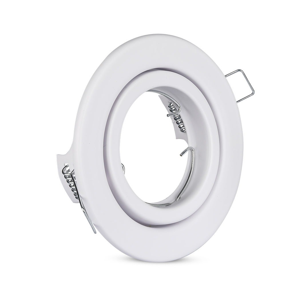 Mr16 Eller Gu10 Downlight Kit Uden Lyskilde, Hvid, Hul: ø7,4 Cm, Mål: ø9,9 Cm fra V-tac