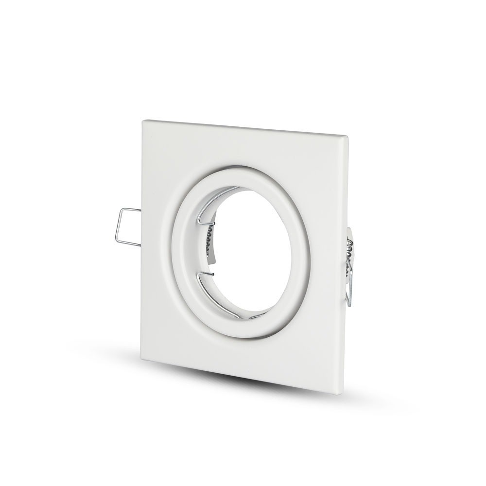 Gu10 Mr16 Firkantet Downlight Uden Lyskilde, Ip20, Hul: 7,4x7,4 Cm, Mål: 9,9x9,9cm fra V-tac