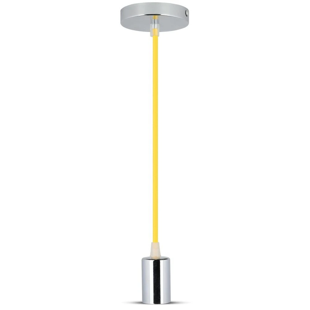 E27 Krom Metal Koppendelyse   Gul fra V-tac