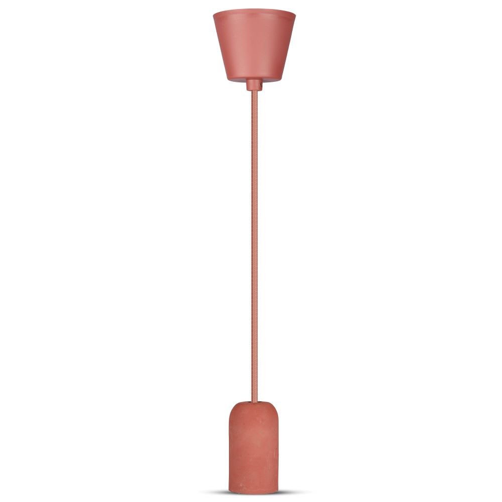 E27 Beton Pendel Lampe Rød fra V-tac
