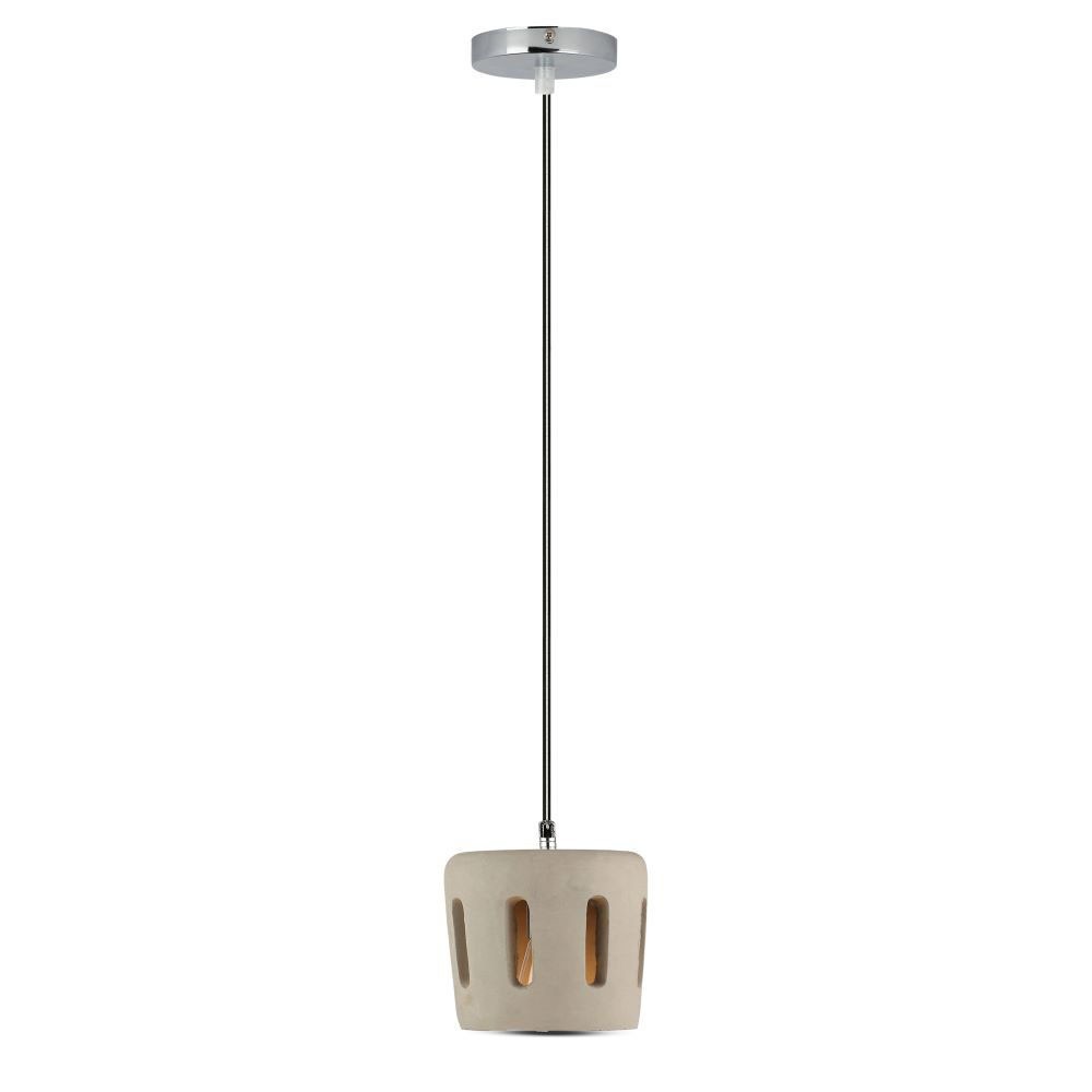 E27 Pendel   Beton+lampskærm ø200 fra V-tac