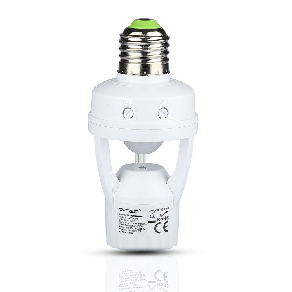 Infrarød Sensor E27 Maks: 60w Led fra V-tac