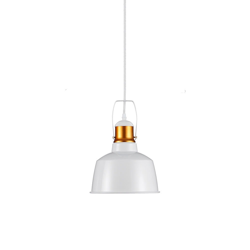 Aluminiums Skærm Pendel Lampe   Hvid, E27 fra V-tac