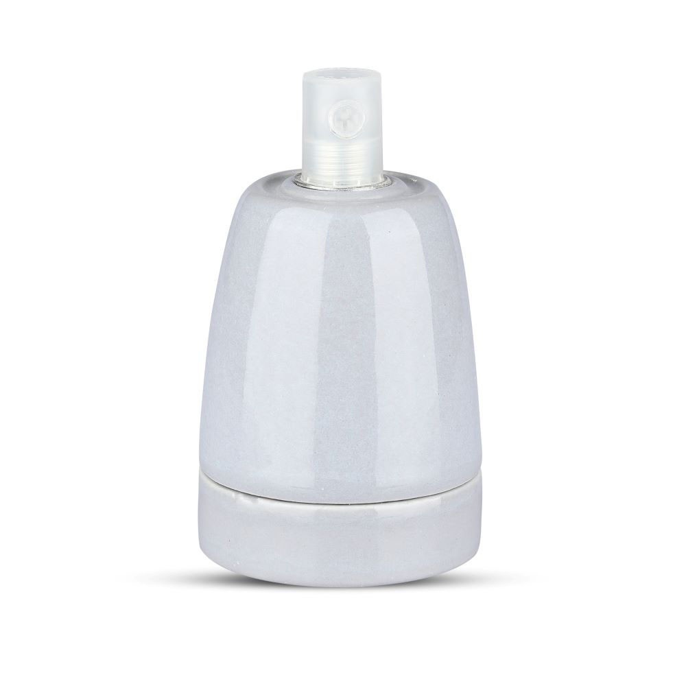 Porcelæns Lampeholder E27   Lampe, Grå fra V-tac