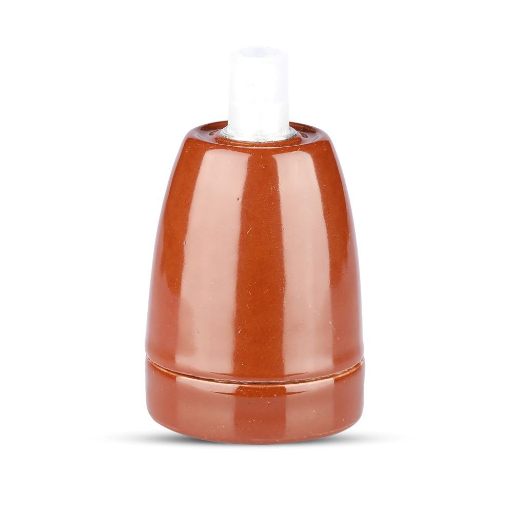Porcelæns Lampesokkel E27 Lampe, Brun fra V-tac