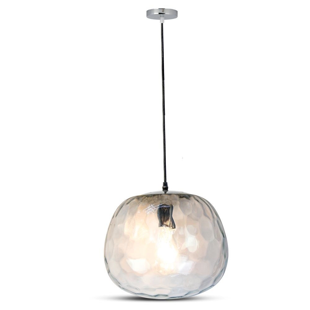 Designer Glas Rundformet Pendellampe ø250, E27 fra V-tac