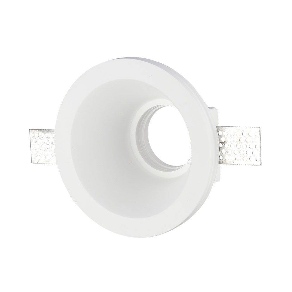 Gu10 Gips Lampe Ring Indspartling, Rundt, Hvid fra V-tac
