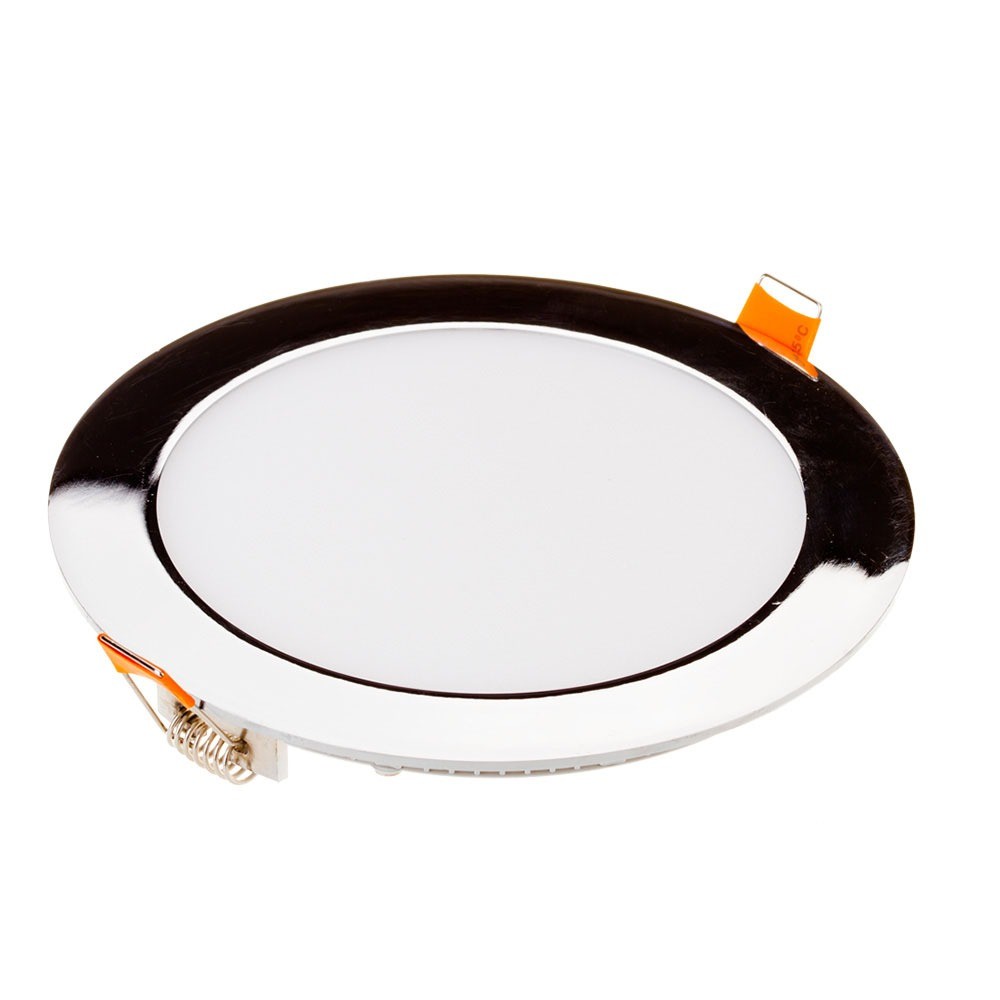 18w Slim Panel Krom, 6400k, Rund Kulør : Kold fra V-tac