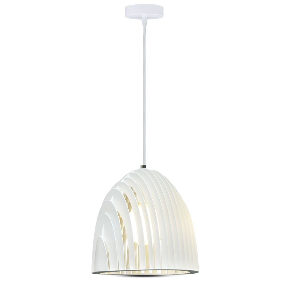 Konisk Prisme Pendel Lampe E27   Hvid, ø250*270mm fra V-tac